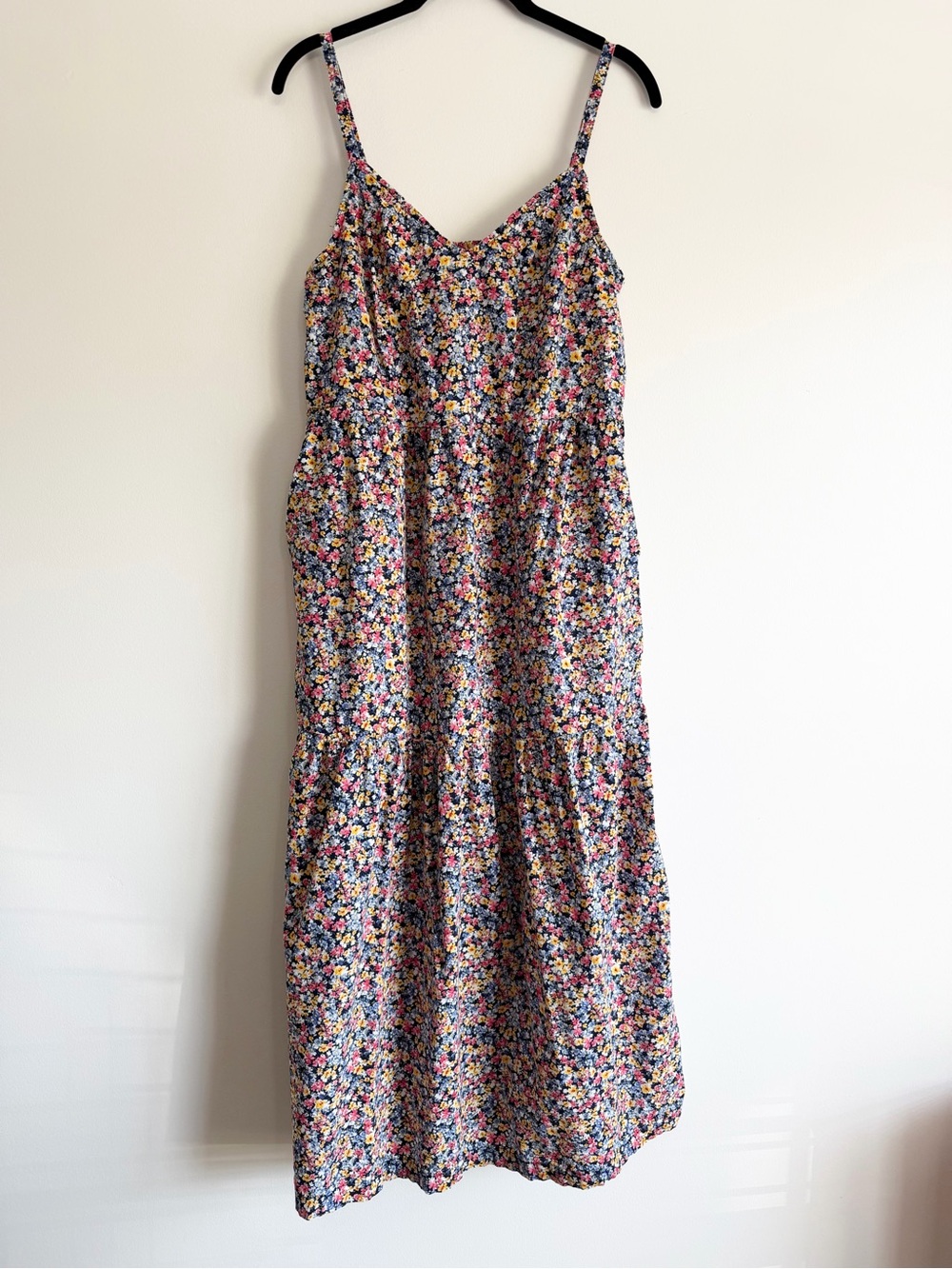 Old Navy Floral Cami Midi Dress Size Medium Cotton Rayon Sundress